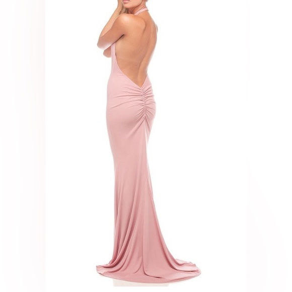 Abyss Coco Halter Dress in Pink - Picture 2 of 2